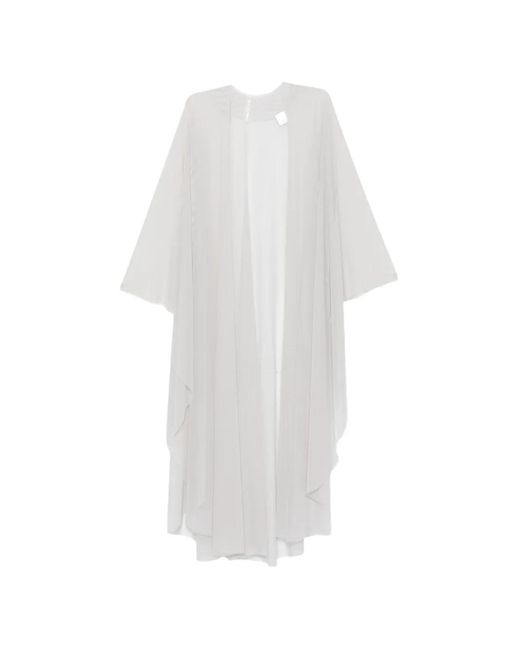 Norma Kamali White Long-Sleeves Cape