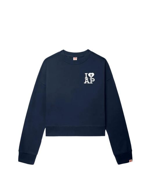 A Bathing Ape Blue Logo Knitwear