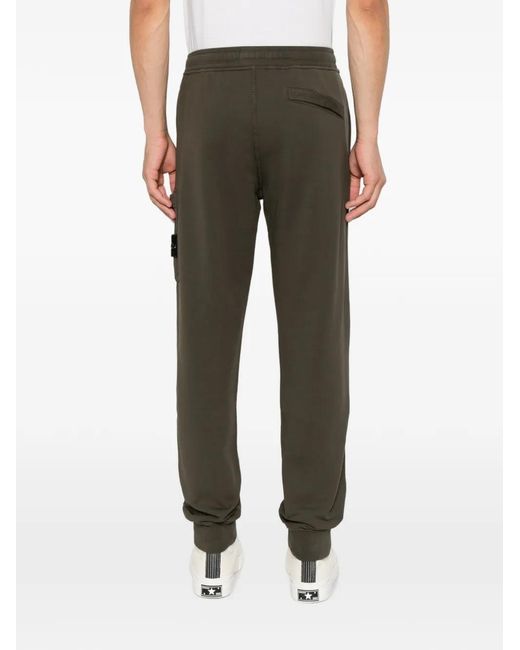 Stone Island Gray Compass-Patch Pocket Track Pants for men