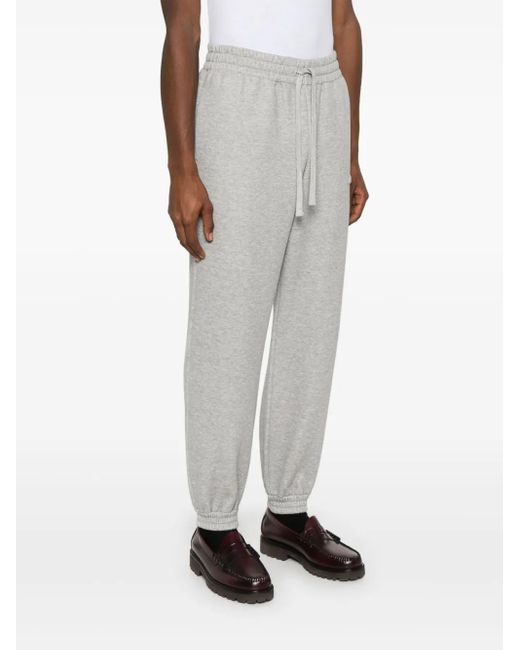 Gucci Gray Logo-Embossed Track Pants for men