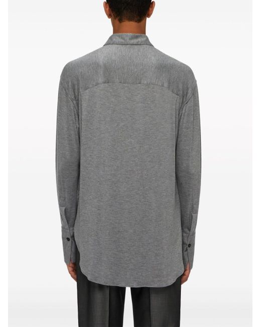 Chemise en jersey Ferragamo pour homme en coloris Gray