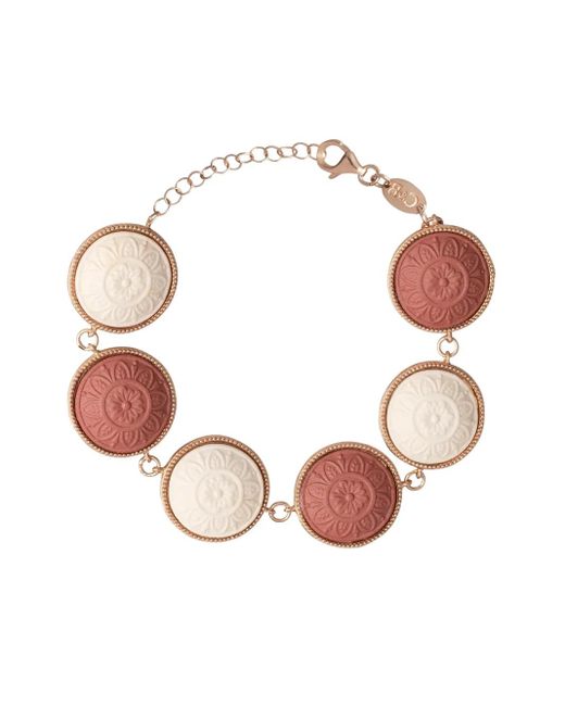 Cameo & Beyond Pink Rosette Disc Bracelet