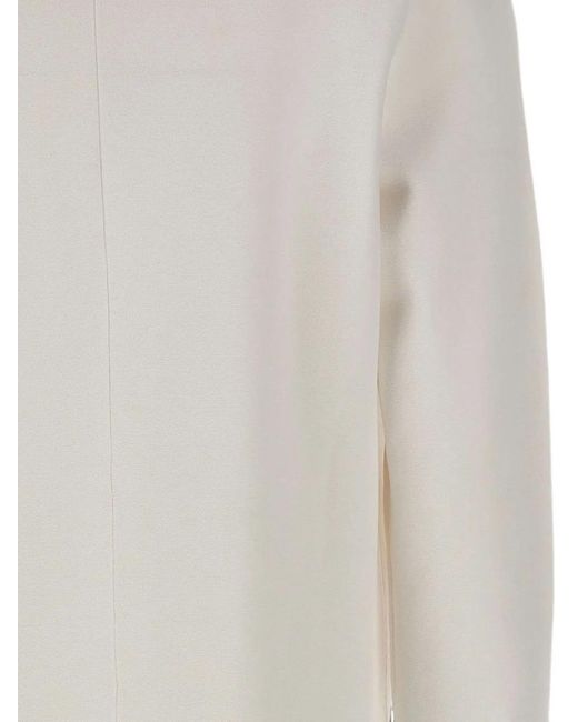 Kangra White Manteau Milano À Simple Boutonnage