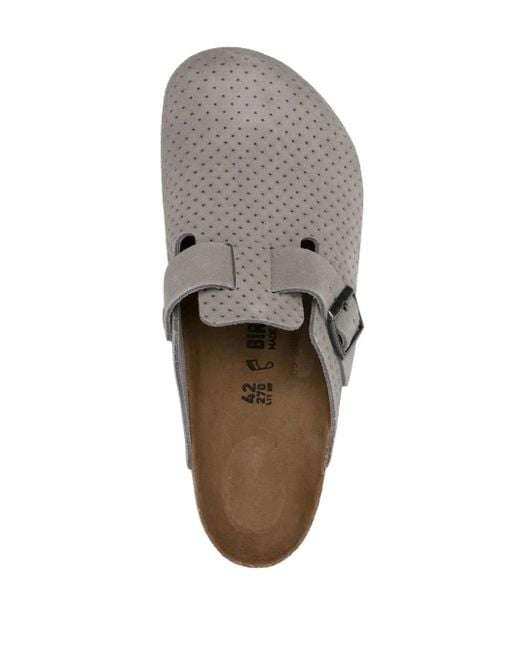 メンズ Birkenstock Boston スエード サンダル White