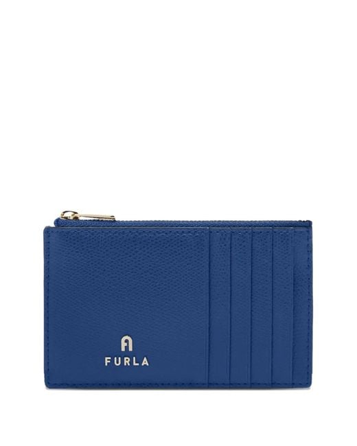 Furla Blue Medium Camelia Zip-Fastening Card Holder