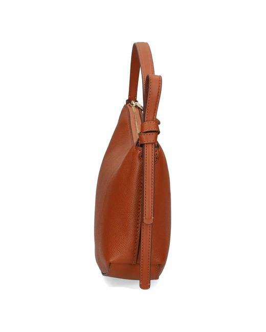 Kate Spade Brown Loop Zip Leather Shoulder Bag