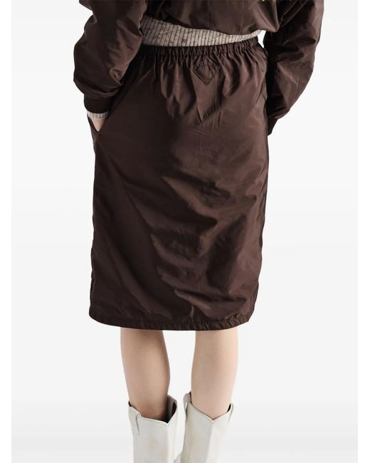 Prada Brown Cotton Jersey Skirt