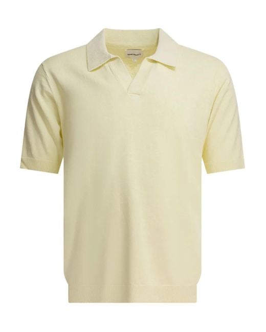 Norse Projects White Polo-Collar T-Shirt for men