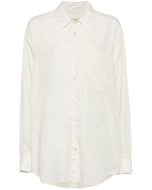 Lemaire White Plain Lyocell Shirt