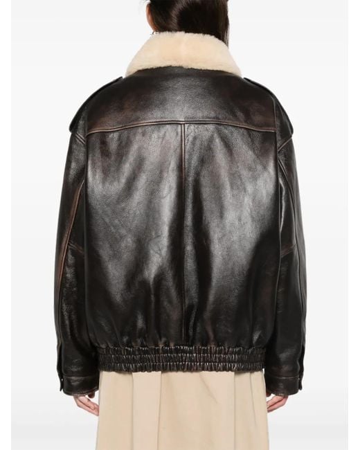 Miu Miu Leren Jack in het Black
