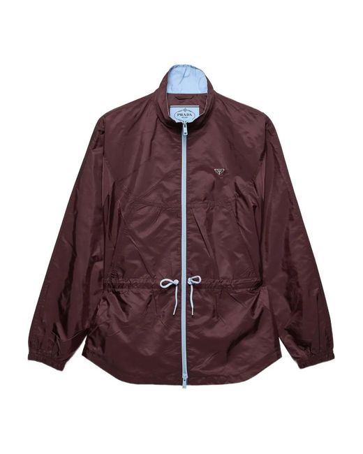 Prada Purple Veste À Col Montant