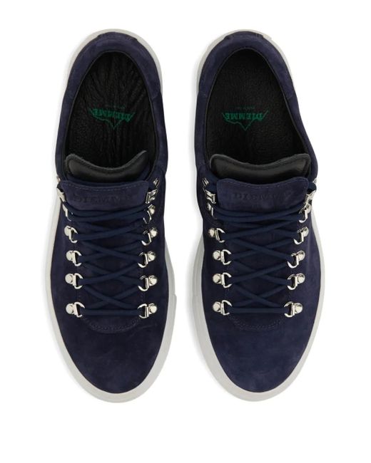 Diemme Blue Suede Lace-Up Sneakers for men