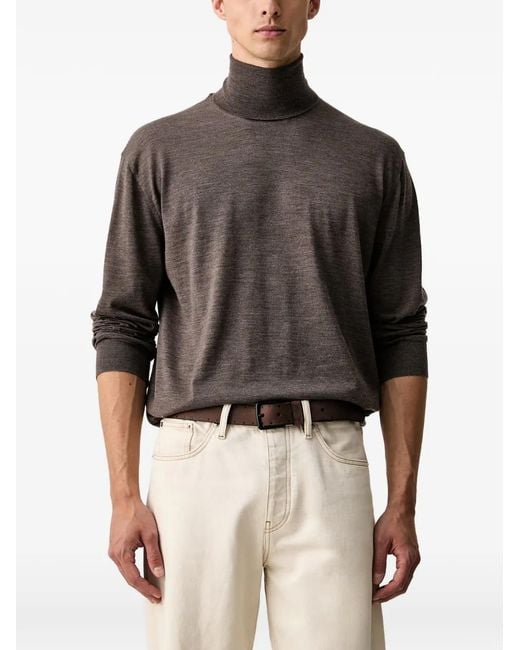 Paul & Shark Black Roll-Neck Sweater for men