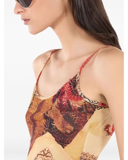 Roberto Cavalli Pink Printed Top