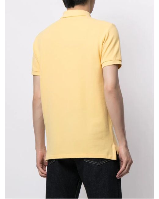 Polo Ralph Lauren Yellow Embroidered-Design Polo Shirt for men