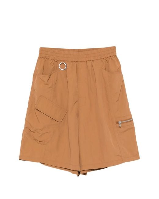 Etudes Studio Brown Short À Poches Cargo