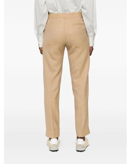 MM6 by Maison Margiela Natural Slit-Cuff Tailored Trousers