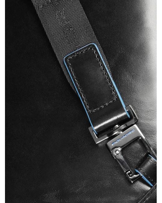 Piquadro Black Logo-Plaque Ipad Cross Body Bag for men