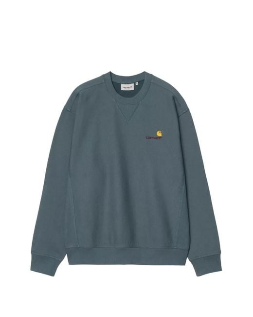 Carhartt Blue American Script Logo-Detail Sweatshirt for men