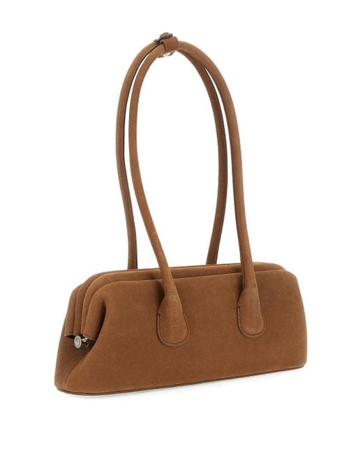 OSOI Brown Medium Boat Shoulder Bag