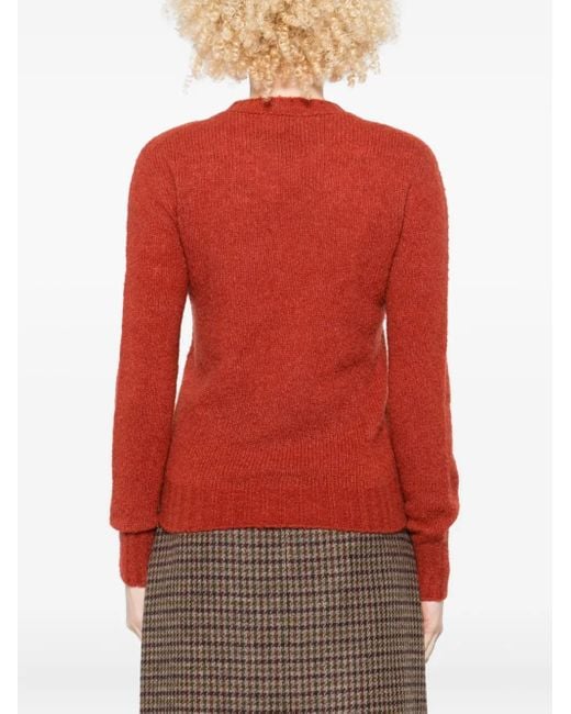 Scaglione Red Pullover Mit Rundhalsausschnitt