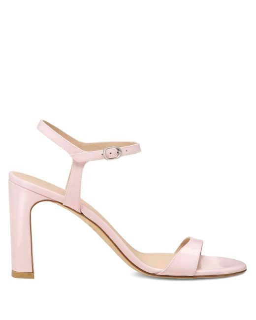 Stuart Weitzman Pink Sandalen Mit Knöchelriemen