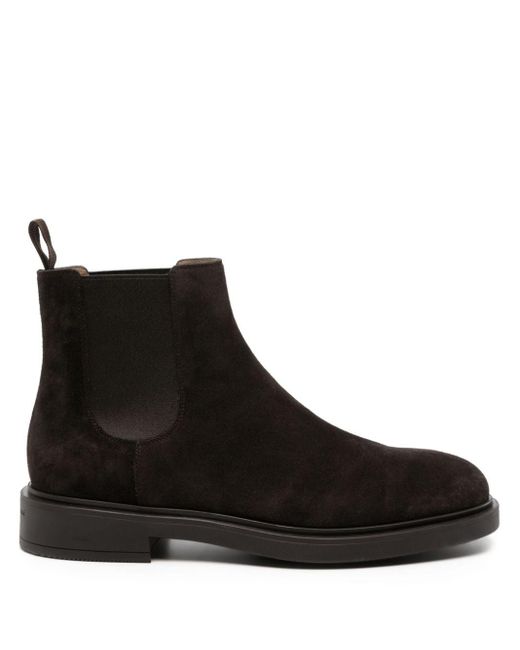 Gianvito Rossi Black Douglas Suede Side-panels Boots for men
