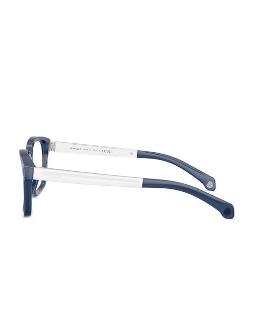 Moncler Blue Rectangle-Frames Glasses