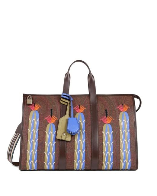 Etro White X Agostino Iacurci Large Travel Bag for men