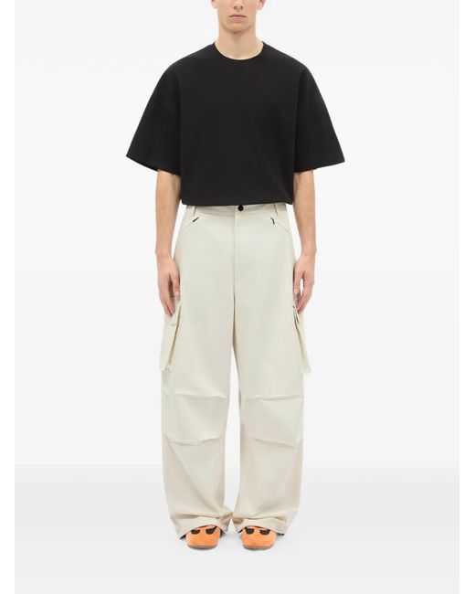 MSGM White Cargo-Pockets Trousers for men