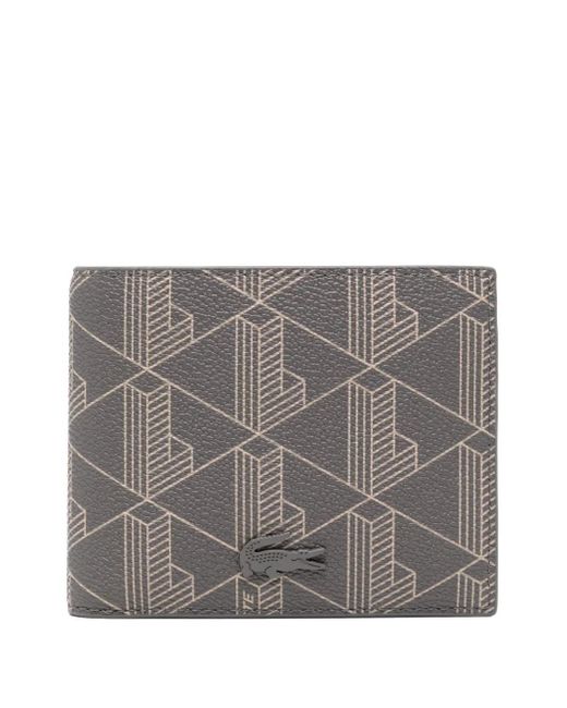 Lacoste Portemonnee Met Monogram in het Gray voor heren