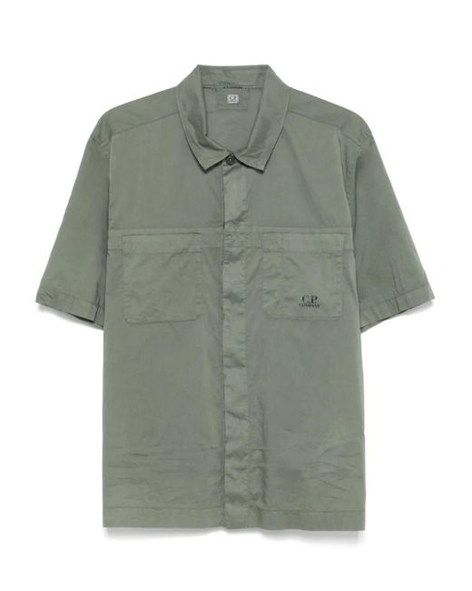 メンズ C P Company コットン シャツ Green