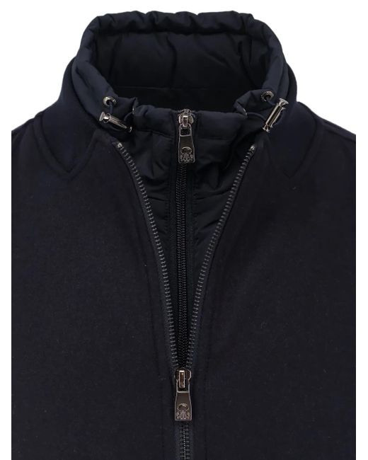 Corneliani Blue Zip Padded Jacket for men