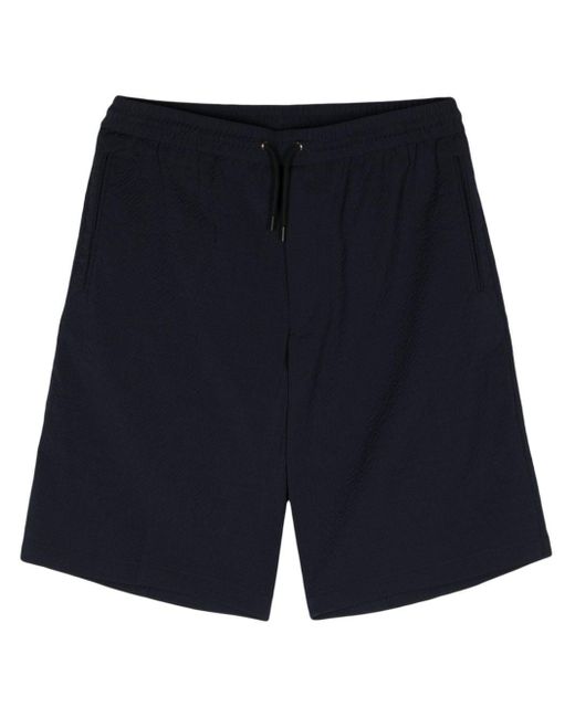 Paul Smith Blue Seersucker Straight-leg Shorts for men