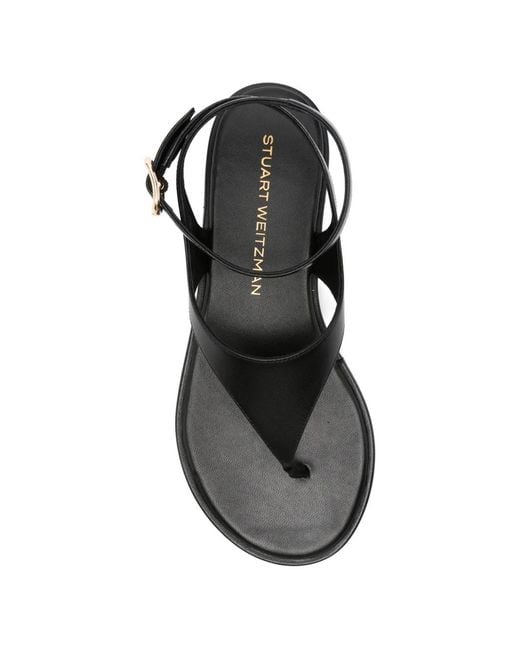 Stuart Weitzman White Marley Flat Sandals
