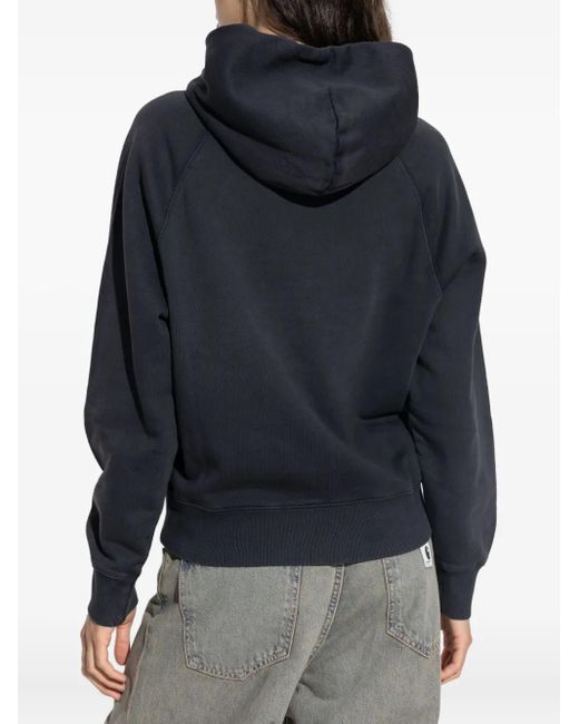 Sudadera de algodón con capucha y parche del logo Carhartt de color Blue