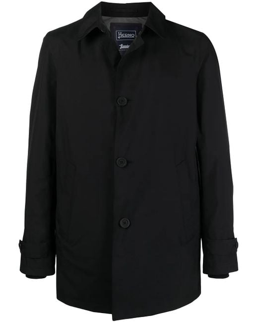 Herno Black Button-Up Shirt Jacket for men