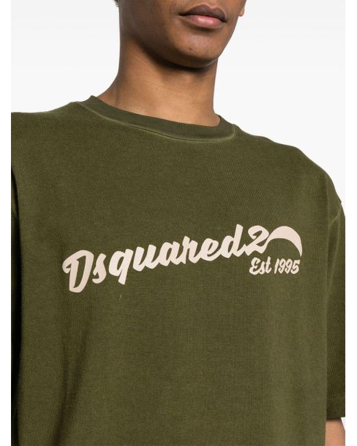 DSquared² T-Shirt mit Logo-Print in Green für Herren