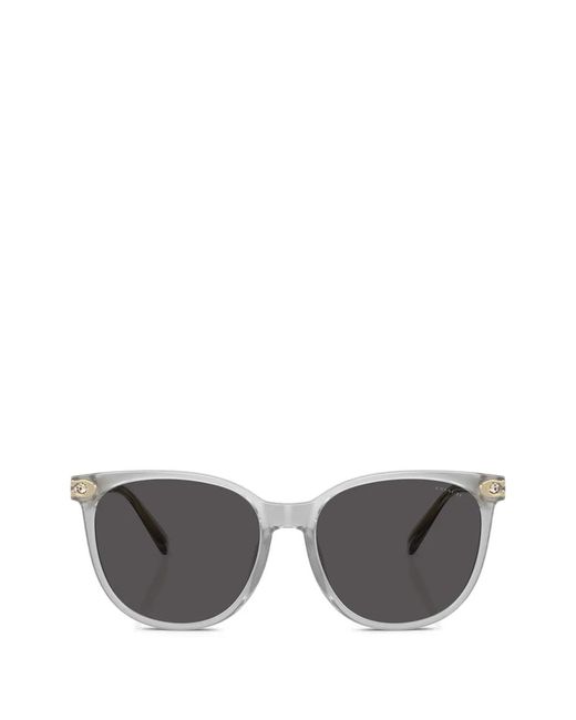 COACH Gray Logo-Plaque Cat-Eye Sunglasses