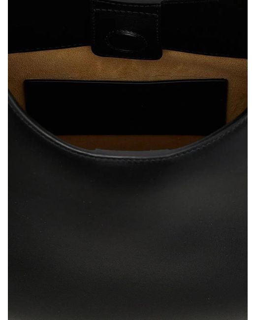 Jil Sander Black Eldorado Leather Shoulder Bag