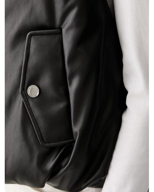 Karl Lagerfeld Black High-Neck Padded Gilet