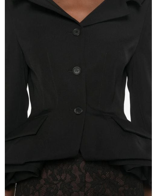 Magda Butrym Black Off-Shoulder Peplum Jacket