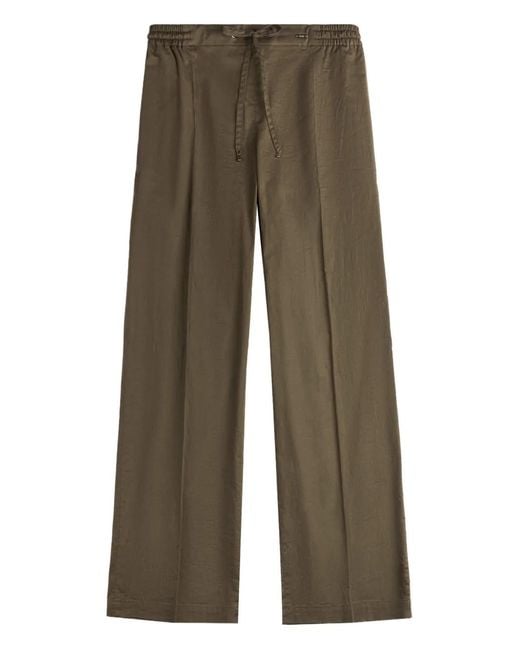 Fay Green Drawstring-Fastening Trousers