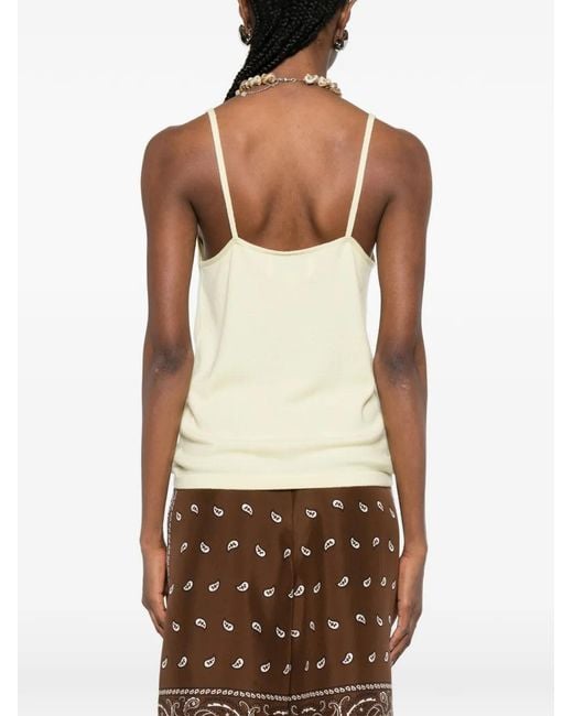 Bompard Natural V-Neck Straps Top