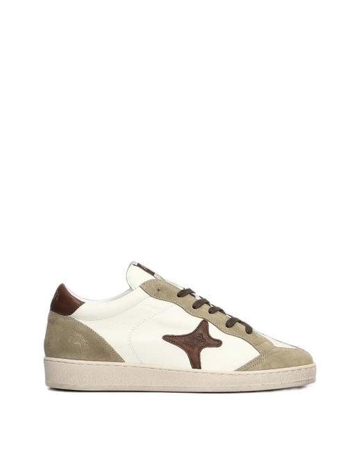 AMA BRAND Natural Star-Patch Panelled Sneakers for men