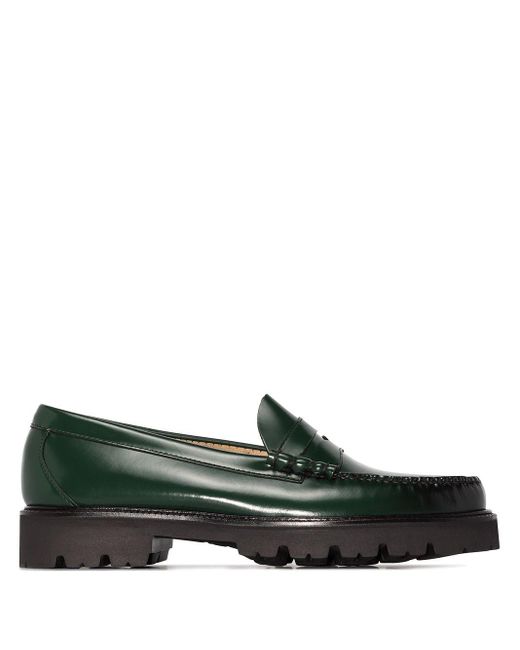 G.H.BASS Green Weejun Superlug Loafers for men