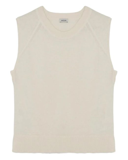 Jonathan Simkhai Natural Tanktop mit rundem Ausschnitt