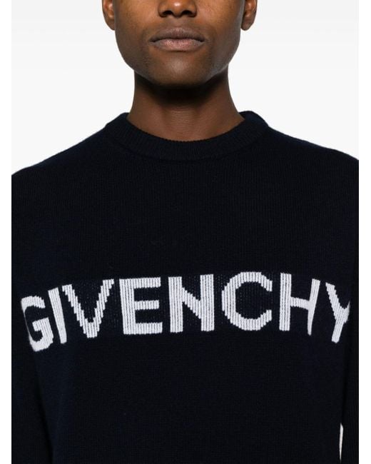 Givenchy Pullover mit Intarsien-Logo in Blue für Herren