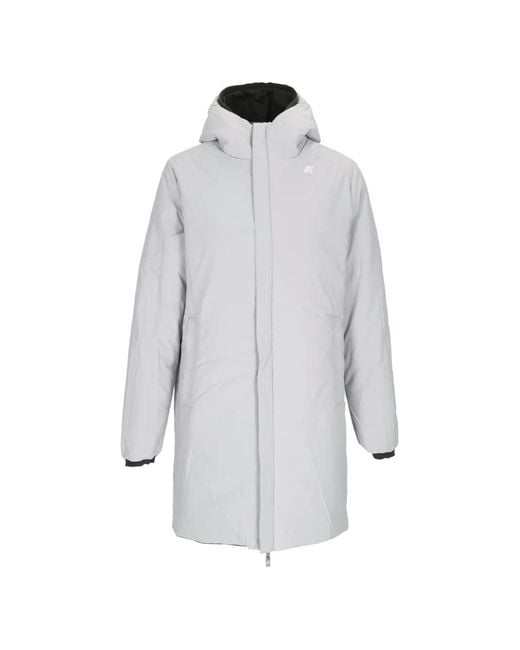 Abrigo Reversible Con Capucha K-Way de hombre de color Gray