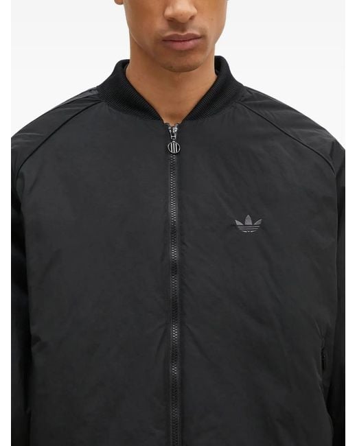 Adidas Black Zip-Up Bomber Jacket for men